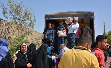 Hammurabi Human Right Organization's relief program with the support of The Christian Solidarity International (CSI) includes liberated Kaka'i villages