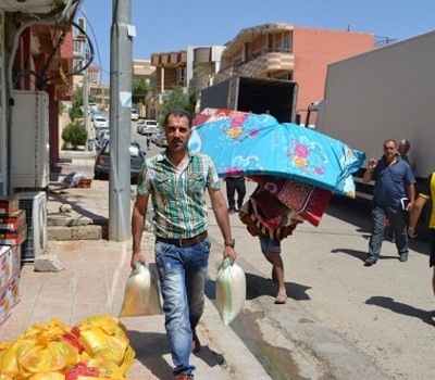  بالتنسيق و الشراكة و التنفيذ الميداني مع الوقف المسيحي و الديانات الأخرى  منظمة حمورابي لحقوق الإنسان تتولى تنفيذ برنامج إغاثة لـ 270 عائلة نازحة